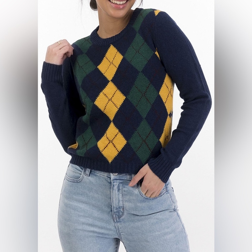 NWT AE Argyle Knit Sweater